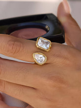 Load image into Gallery viewer, Serréa 18K Gold Non-Tarnish CZ Adjustable Ring
