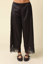 Load image into Gallery viewer, Nora Satin Lace Hem Pants
