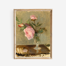 Load image into Gallery viewer, Pink Peonies Antique Print

