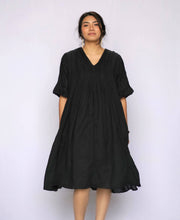 Load image into Gallery viewer, Black Cotton Gauze Dress
