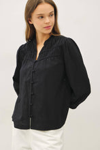 Load image into Gallery viewer, Be Cool - CRISP COTTON BUTTON UP FLOWY BLOUSE: White / S
