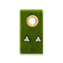 Load image into Gallery viewer, Triple Cluster Studs on Velvet Tag
