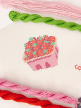 Load image into Gallery viewer, Strawberry Basket Needlepoint Canvas 13 Mesh 3” Design
