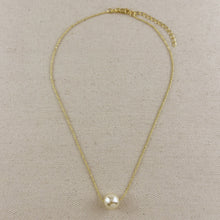 Load image into Gallery viewer, GoldFi - 18k Gold Filled Solitaire Pearl Necklace
