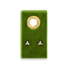 Load image into Gallery viewer, Triple Cluster Studs on Velvet Tag
