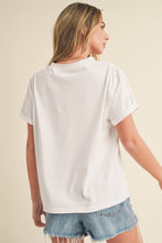 Load image into Gallery viewer, AEMI + CO - 8314DN Mali Baby Tee Short Sleeve Top: White / Contemporary / L
