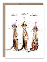 Load image into Gallery viewer, Three Meerkats Birthday Card
