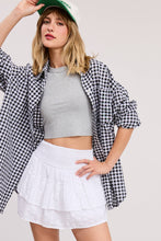 Load image into Gallery viewer, Oversized Gingham Button Down - Black
