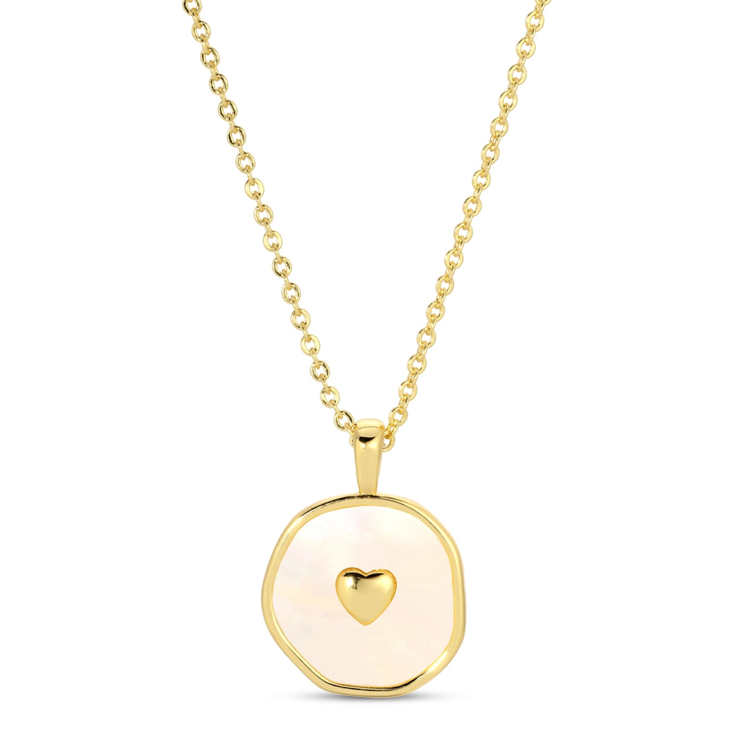 Shell Heart Pendant Necklace