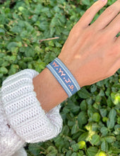 Load image into Gallery viewer, Blue WWJD Embroidered Bracelet
