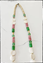 Load image into Gallery viewer, Bone, Glass &amp; Coconut Wood Bead Necklace
