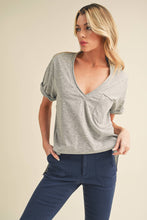 Load image into Gallery viewer, Zoie V-Neck Short Sleeve Top
