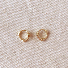Load image into Gallery viewer, GoldFi - 18k Gold Filled Starburst Mini Clicker Hoop Earrings
