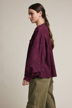 Load image into Gallery viewer, RAISONNEL - Vintage Inspired Eyelet Embroidered Blouse - RT1349: WINE / S-M-L (3-2-1)
