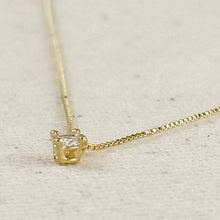 Load image into Gallery viewer, GoldFi - 18k Gold Filled Mini CZ Solitaire Necklace
