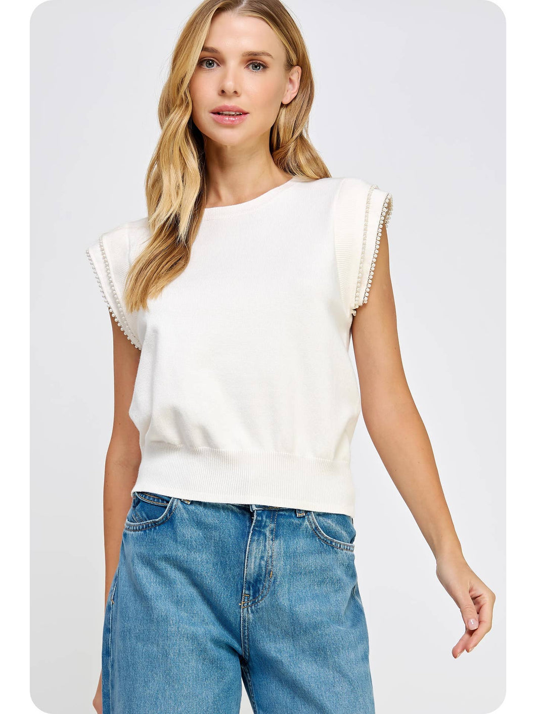 Pearl Trim Sweater