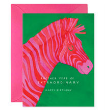 Load image into Gallery viewer, Extraordinary Zebra Birthday Greeting Card
