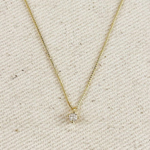 Load image into Gallery viewer, GoldFi - 18k Gold Filled Mini CZ Solitaire Necklace
