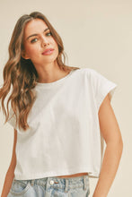Load image into Gallery viewer, Cuffed Sleeve Basic T-Shirt
