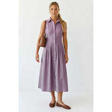 Load image into Gallery viewer, Naked Zebra - Sleeveless Midi Shirt Dress: Black / M
