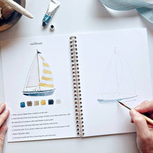 Load image into Gallery viewer, Seaside watercolor book
