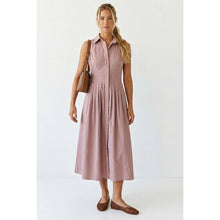Load image into Gallery viewer, Naked Zebra - Sleeveless Midi Shirt Dress: Black / S
