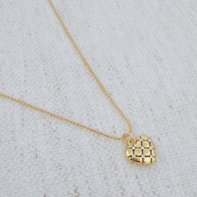 Load image into Gallery viewer, Quilted Luxe Heart Charm Necklace
