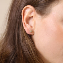 Load image into Gallery viewer, GoldFi - 18k Gold Filled Mini CZ Round Stud Earrings
