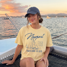 Load image into Gallery viewer, Hey Jude Graphic Tees - Newport Sailing Club Graphic Tee – Coastal Preppy T-Shirt: Chambray / XL
