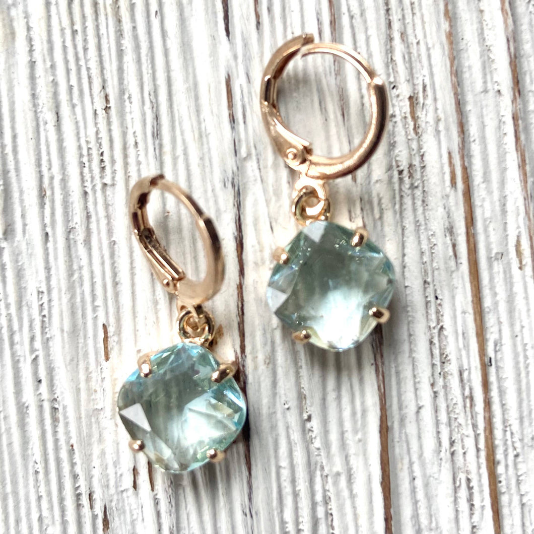 Aqua Crystal Earrings