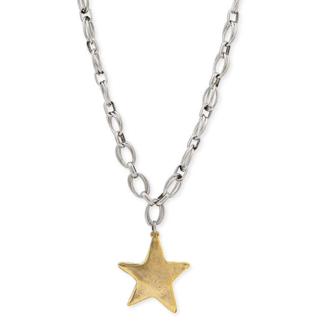 Bracha Star Shine Necklace Two Tone