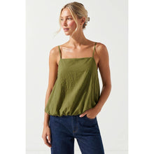 Load image into Gallery viewer, Naked Zebra - Billowy Cami Top With Bubble Hem: Light Brown / M
