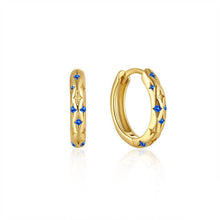 Load image into Gallery viewer, Dainty Gold Star Huggie Hoop Earrings

