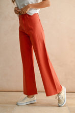 Load image into Gallery viewer, MIOU MUSE - MMP623   STRAIGHT WIDE LEG DENIM PANTS: MATCHA / L
