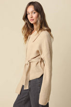 Load image into Gallery viewer, Olivaceous - Maci Belted Knit Jacket: TAUPE / M
