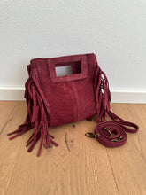 Load image into Gallery viewer, Zh leather Bags - LILLY MINI - suede: Cognac/ leather
