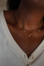 Load image into Gallery viewer, Dainty Pearl Lariat 
