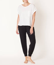 Load image into Gallery viewer, Fabina - COTTONSLUB V NECK OVERSIZE CROP: WHITE / LARGE
