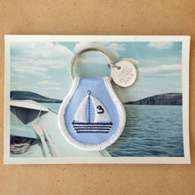 Load image into Gallery viewer, Patch Keychain - Sailboat
