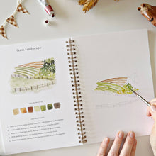 Load image into Gallery viewer, Farm watercolor workbook
