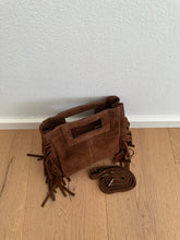 Load image into Gallery viewer, Zh leather Bags - LILLY MINI - suede: Cognac/ leather
