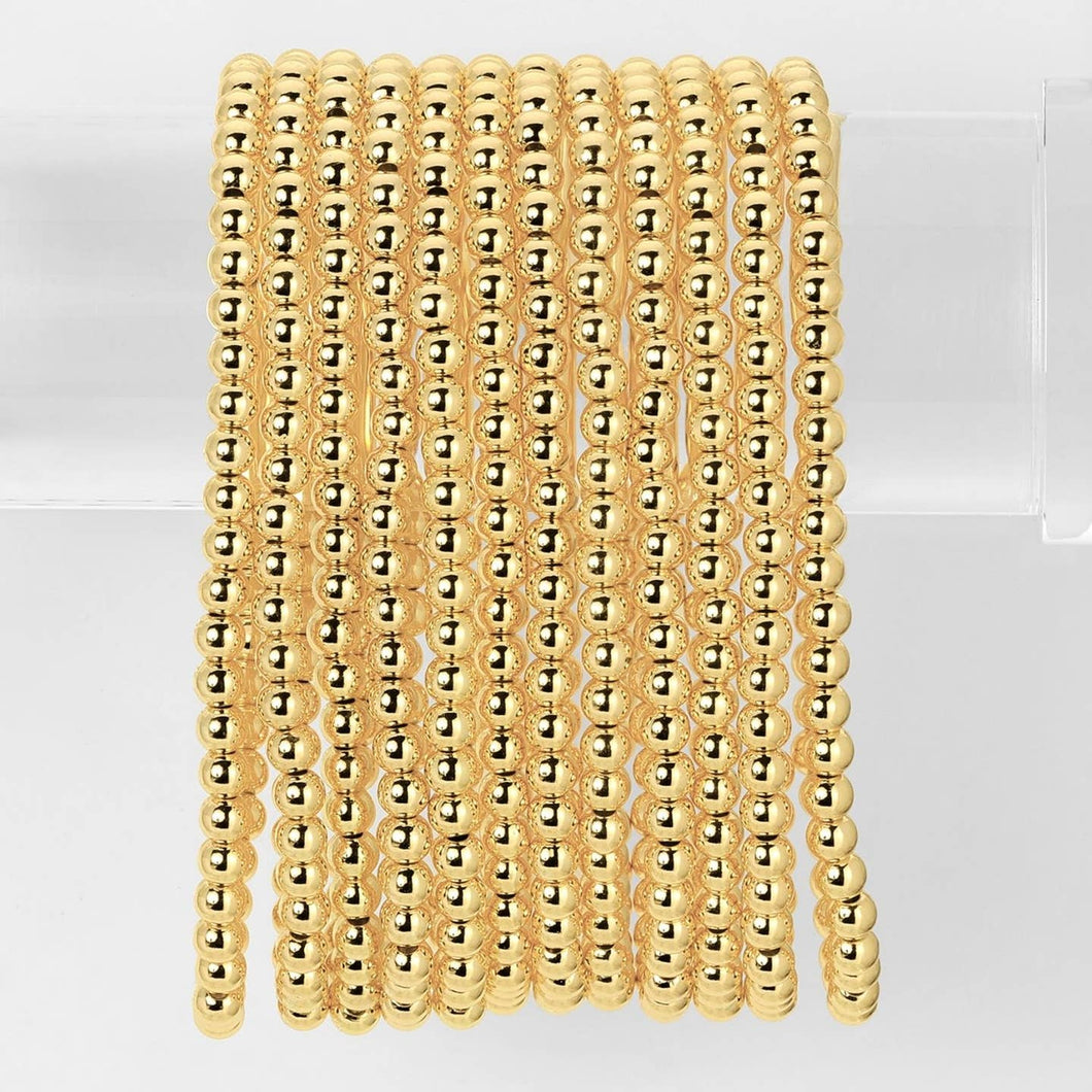 Gold Beaded Stretch Bracelet