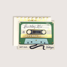 Load image into Gallery viewer, Birthday Mix Cassette Tape Greeting Card 
