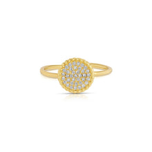 Load image into Gallery viewer, Pave Circle Delicate Adjustable Ring
