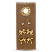 Load image into Gallery viewer, Bow Velvet Stud Set
