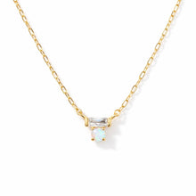 Load image into Gallery viewer, Mini Opal CZ Bar Necklace
