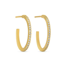 Load image into Gallery viewer, Pave Hoops: Gold / Large
