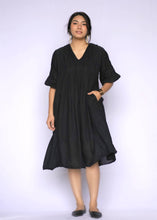 Load image into Gallery viewer, Black Cotton Gauze Dress

