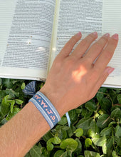 Load image into Gallery viewer, Blue WWJD Embroidered Bracelet
