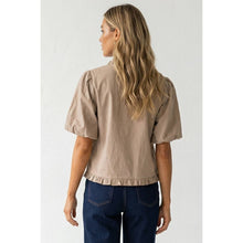 Load image into Gallery viewer, Naked Zebra - Ruffle Detail Bubble Sleeve Top: Off White / S
